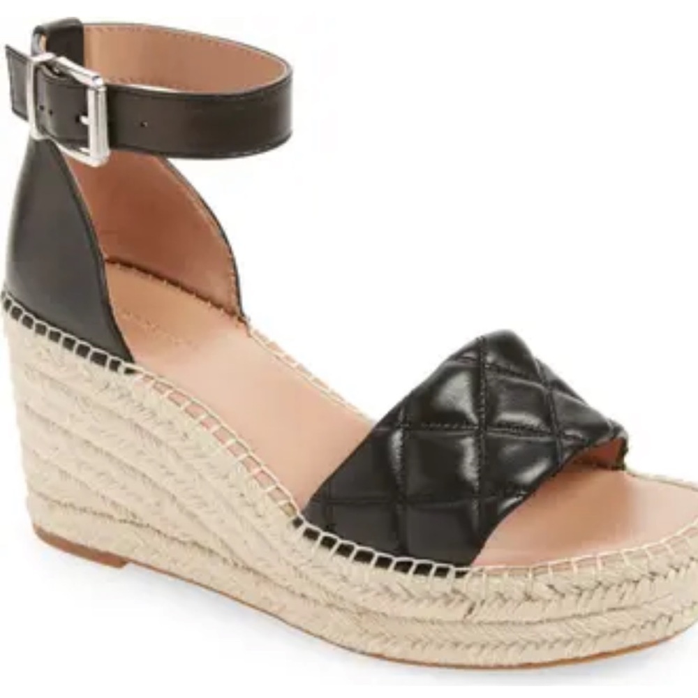 Nordstrom Black Wedge Sandals